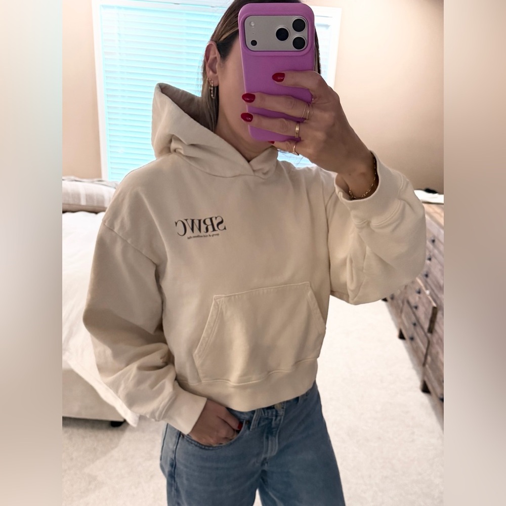 Sporty & Rich Wellness Club Cropped Hoodie - M